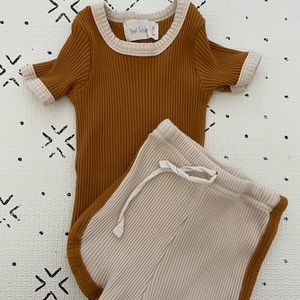 Unisex Retro Ribbed Ringer Set